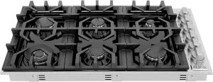 ZLINE 36" Gas Cooktop with 6 Gas Burners and Black Porcelain Top (RC36-PBT)