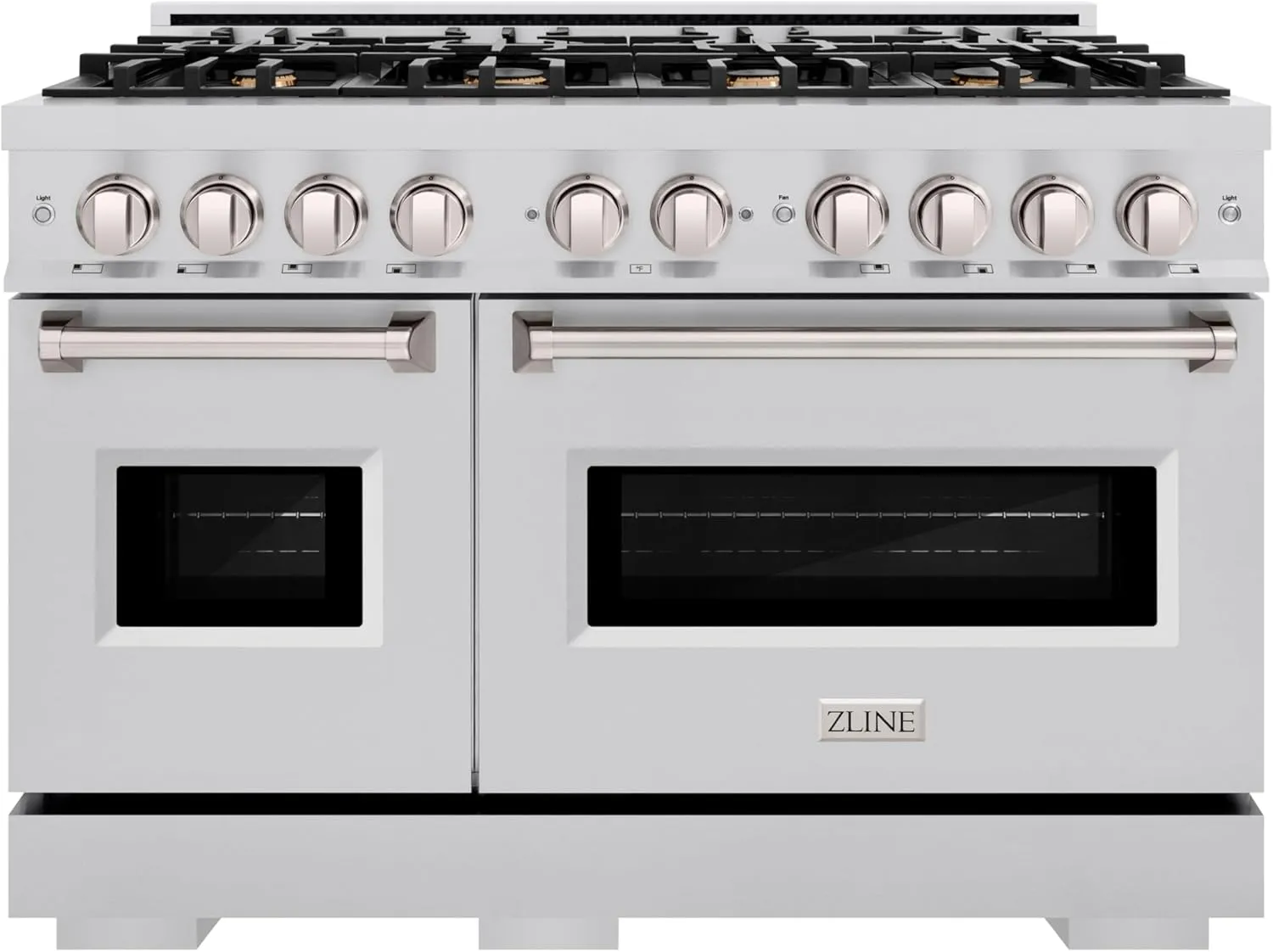 ZLINE 48 in. 6.7 cu. ft. Classic Double Oven Gas Range in Stainless Steel with 8 Brass Burners (CGR-BR-48)