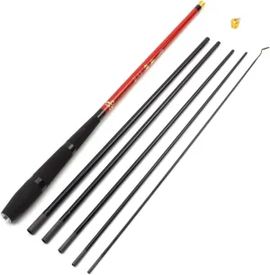 ZYHYD 5.4m-2.4m Portable Ultra-Short Carp Fishing Rod, Hand Rod Telescopic Fishing Rod, Carbon Spinning Compact Fishing Rod, Rod, Fishing Rod ZYHYD (Size : 3.6 m)