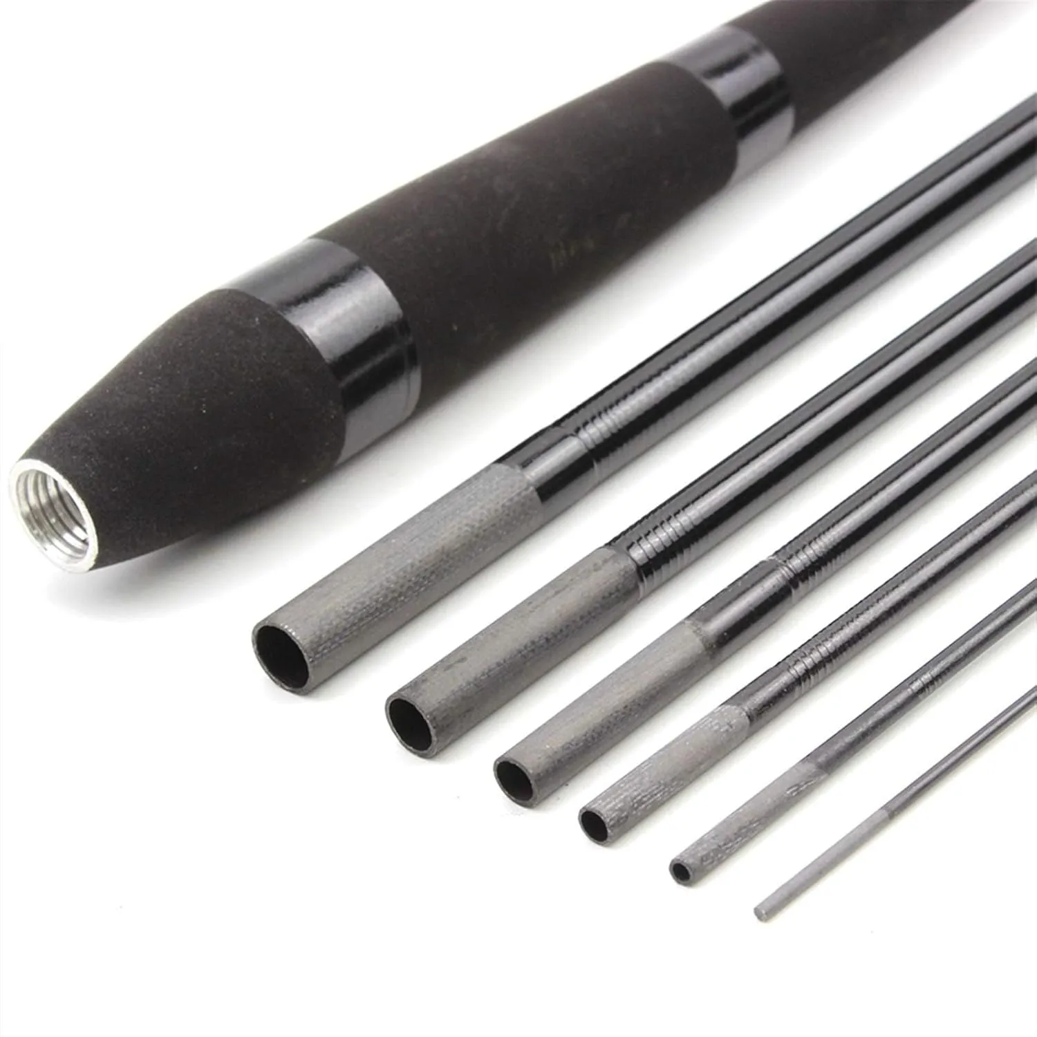 ZYHYD 5.4m-2.4m Portable Ultra-Short Carp Fishing Rod, Hand Rod Telescopic Fishing Rod, Carbon Spinning Compact Fishing Rod, Rod, Fishing Rod ZYHYD (Size : 3.6 m)